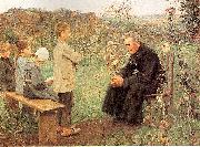 Muenier, Jules-Alexis The Catechism Lesson Spain oil painting artist
